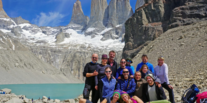 Reisegruppe im Torres del Paine Nationalpark in Chile