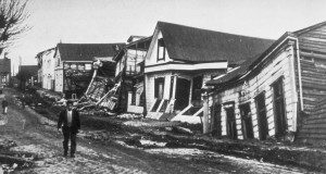 Schäden in Valdivia nach dem Erdbeben 1960